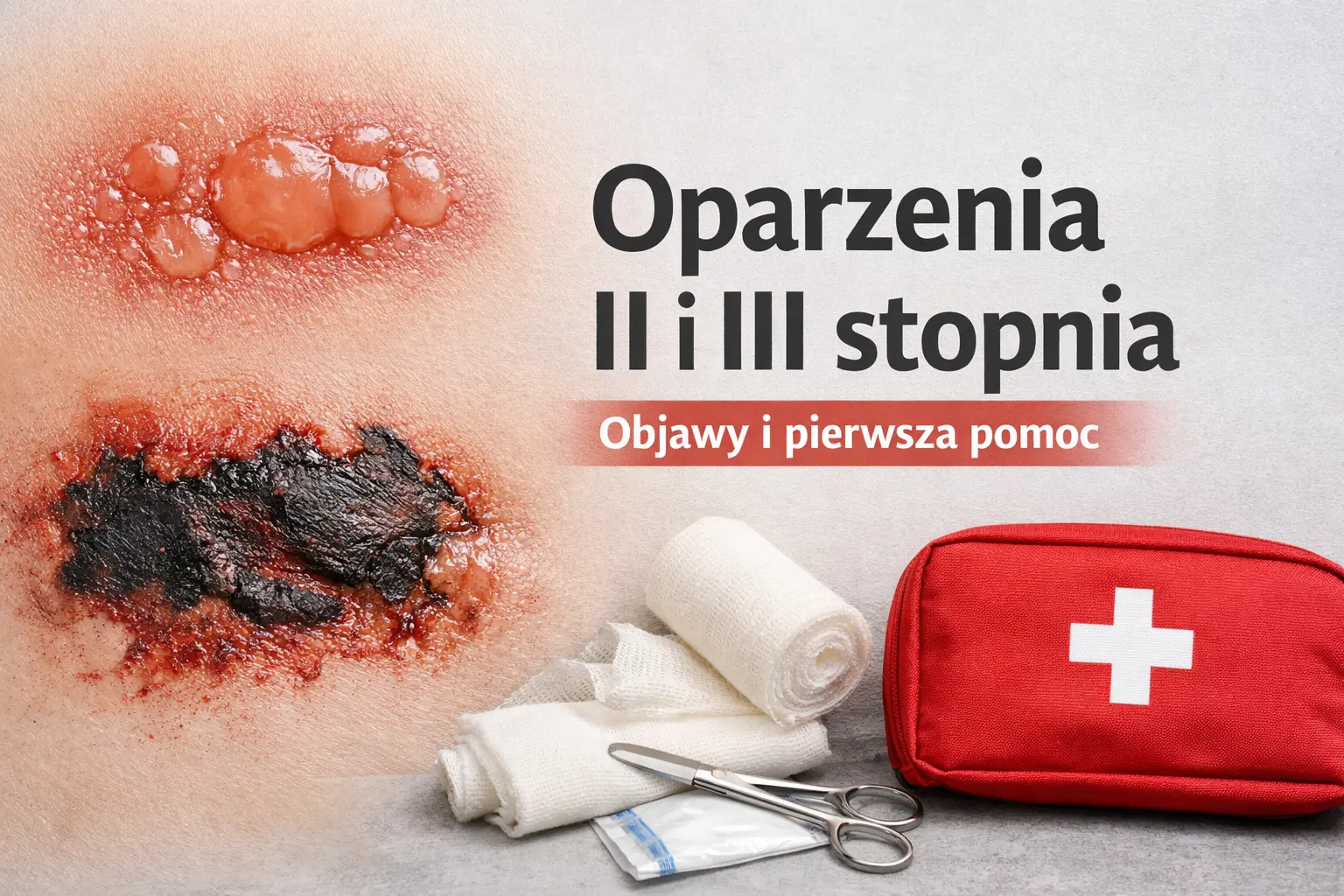 Oparzenia II i III stopnia