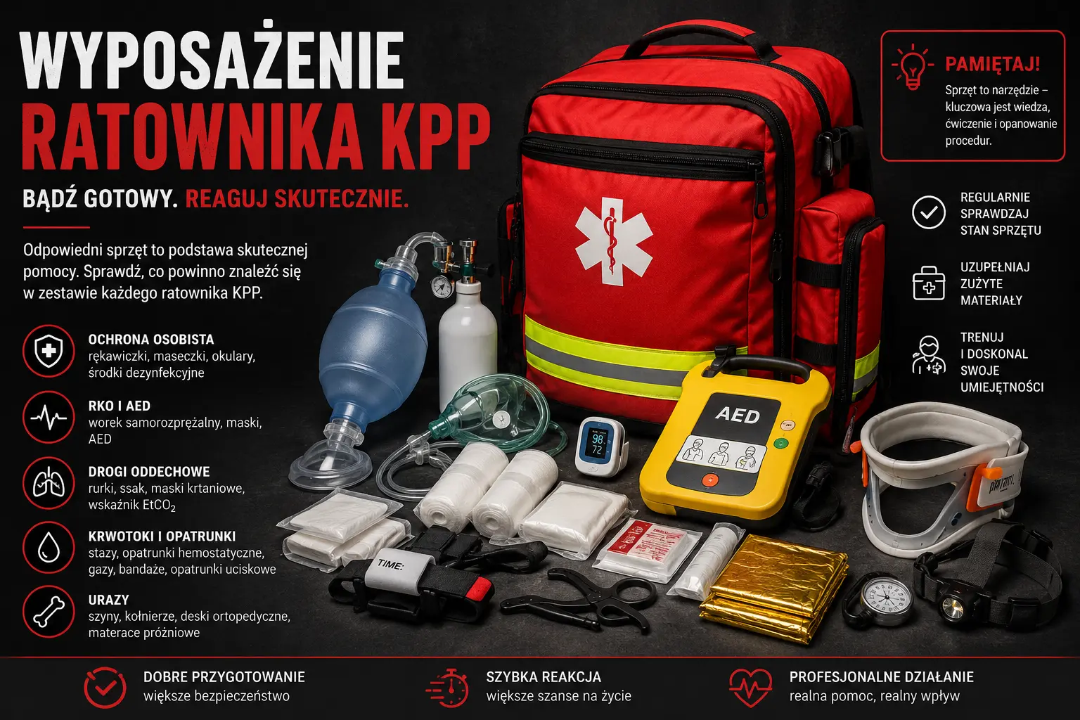 Wyposażenie ratownika KPP – co powinno znaleźć się w zestawie?
