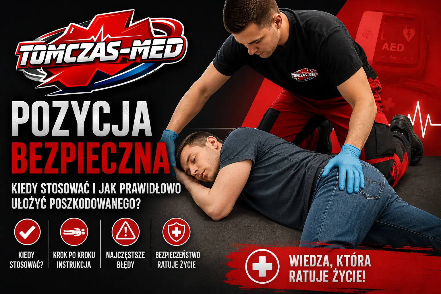 Pozycja bezpieczna - kiedy stosować i jak prawidłowo ułożyć poszkodowanego